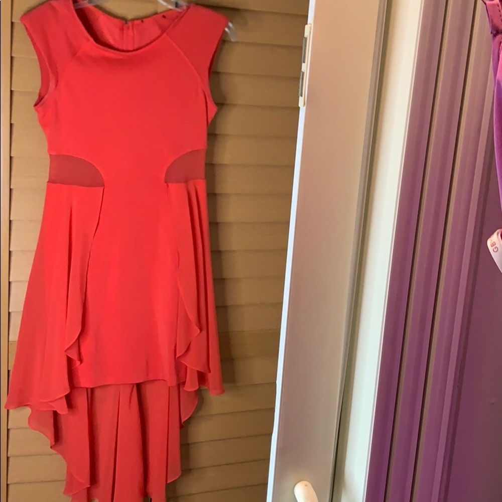 Coral wedding date dress